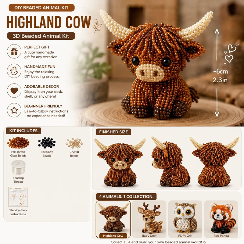 🔥3D Beaded Animal DIY Craft Kit