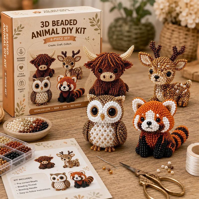 🔥3D Beaded Animal DIY Craft Kit