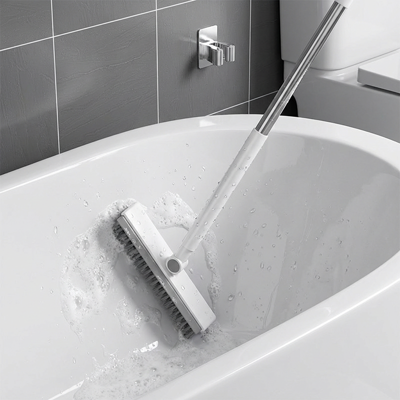 🔥2-in-1 Grout & Corner Scrubber Brush with Squeegee🧹