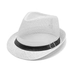 Summer Straw Fedora Sun Hat with Stylish Buckle Band🎩