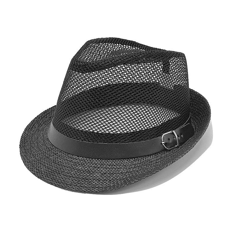 Summer Straw Fedora Sun Hat with Stylish Buckle Band🎩