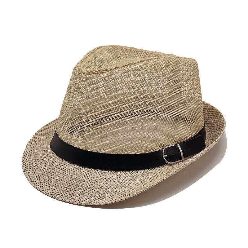 Summer Straw Fedora Sun Hat with Stylish Buckle Band🎩