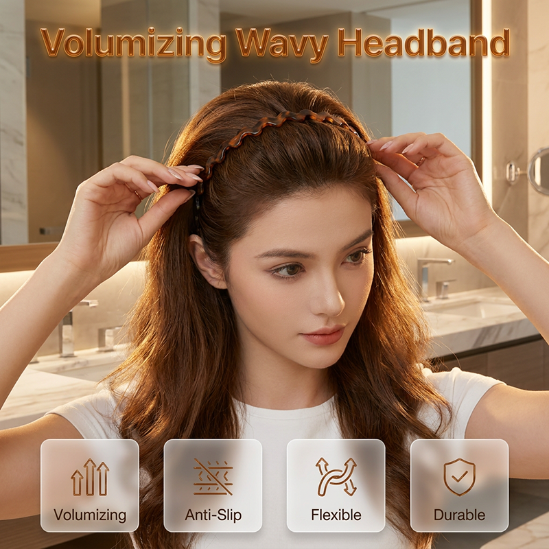 Wavy Headband for Voluminous Hair