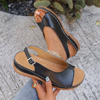 Women’s Vintage Peep-Toe Comfort Sandals