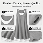 Women's Sleeveless Fake 2-Piece Dress