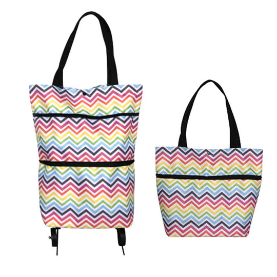 🔥2-in-1 Foldable Shopping Cart