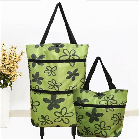 🔥2-in-1 Foldable Shopping Cart