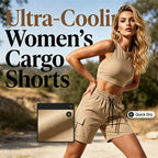 Women's Elastic Waist Cargo Shorts with Pockets