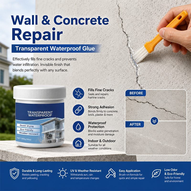 Transparent Waterproof Sealant with Brush