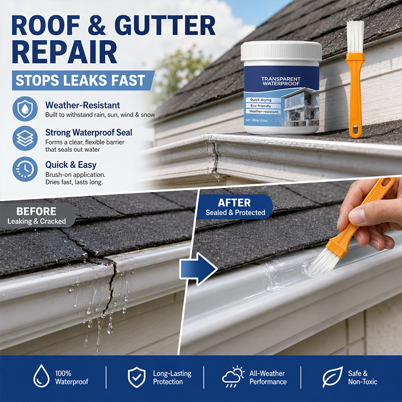 Transparent Waterproof Sealant with Brush