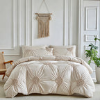 🛏️ ☁️Elegant Pinch Pleat Duvet Cover Set