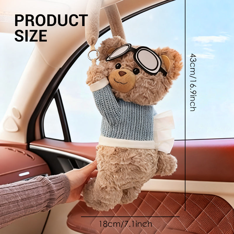 ✨Adorable Bear Plush Car Tissue Holder