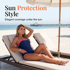 Women Two-Piece Tankini Color Block Conservative Swimsuit Set 👙