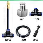 Adjustable Misting Cooling System with Flexible Nozzles