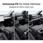 🚗Car Center Console Armrest Cover with Side Storage Pockets, Soft Protective Cushion Organizer