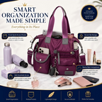 Waterproof Tote Bag – 3-Way Carry & Spacious Organization
