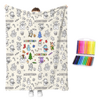 🎨✨Creative Cozy Coloring Blanket Kit – DIY Art & Relaxation Activity