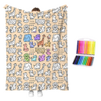 🎨✨Creative Cozy Coloring Blanket Kit – DIY Art & Relaxation Activity