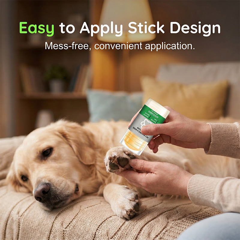 🔥 Moisturizing Pet Paw Balm Stick – Coconut & Beeswax, Lick-Safe, No-Mess 🐾