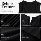 🌿Pleated V-Neck Dress – Lightweight fabric & effortless elegance – Elevate your everyday look.
