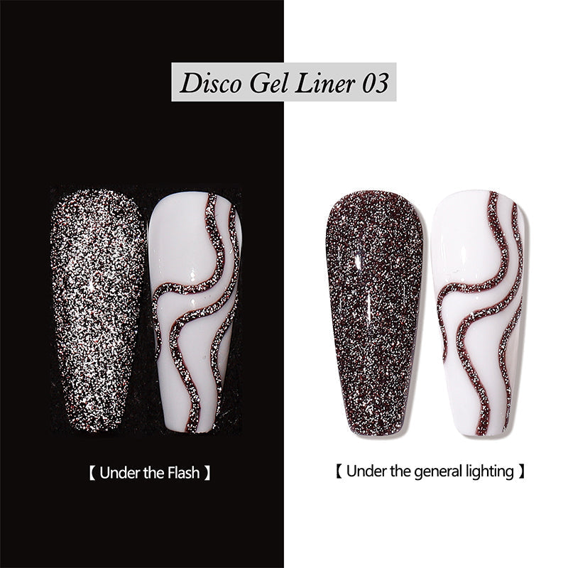 Reflective Glitter Gel Nail Polish Liner