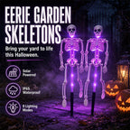 Solar Skeleton Ground Stake Lights Outdoor Waterproof Halloween Decor Lights