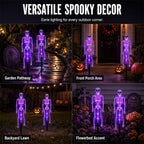 Solar Skeleton Ground Stake Lights Outdoor Waterproof Halloween Decor Lights