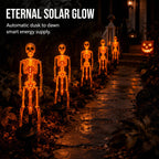 Solar Skeleton Ground Stake Lights Outdoor Waterproof Halloween Decor Lights