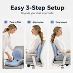 Ergonomic Memory Foam Seat Cushion with Back Support