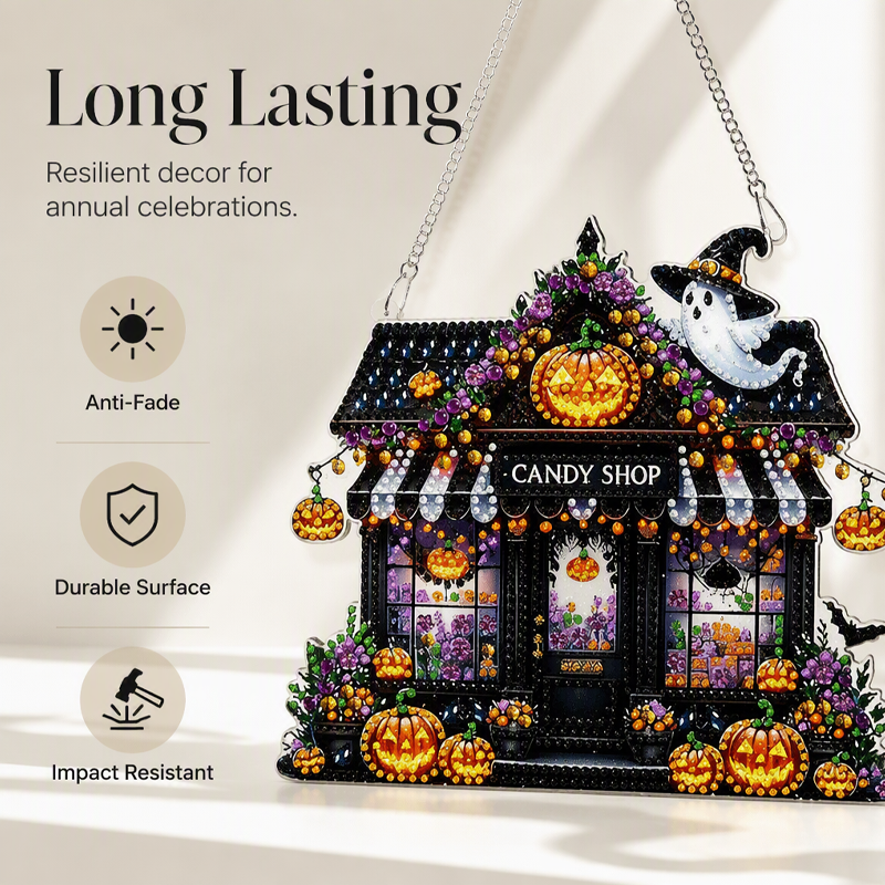 Halloween DIY Sparkle Art Hanging Ornament Kit