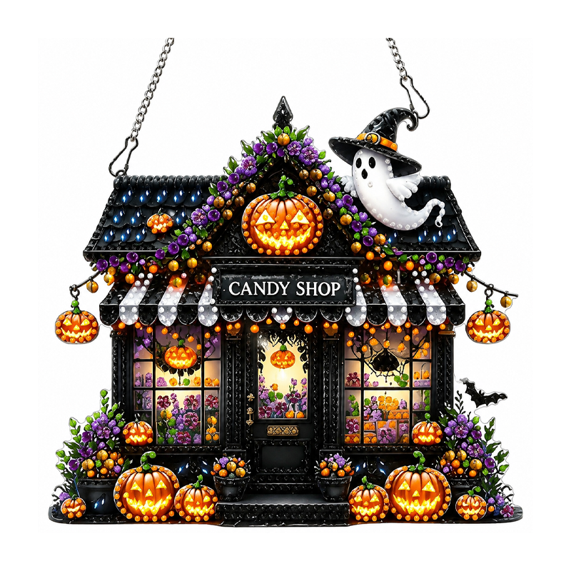 Halloween DIY Sparkle Art Hanging Ornament Kit