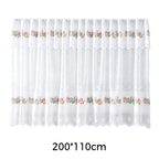 Retro Lace Short Kitchen Curtain
