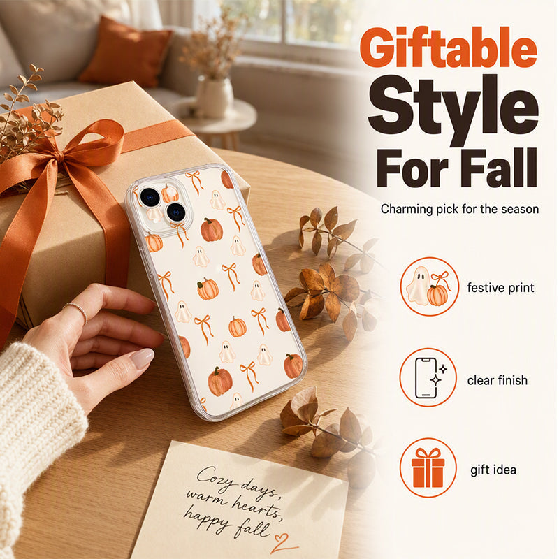 🎃 Slim Halloween TPU Phone Case with a Playful Seasonal Print