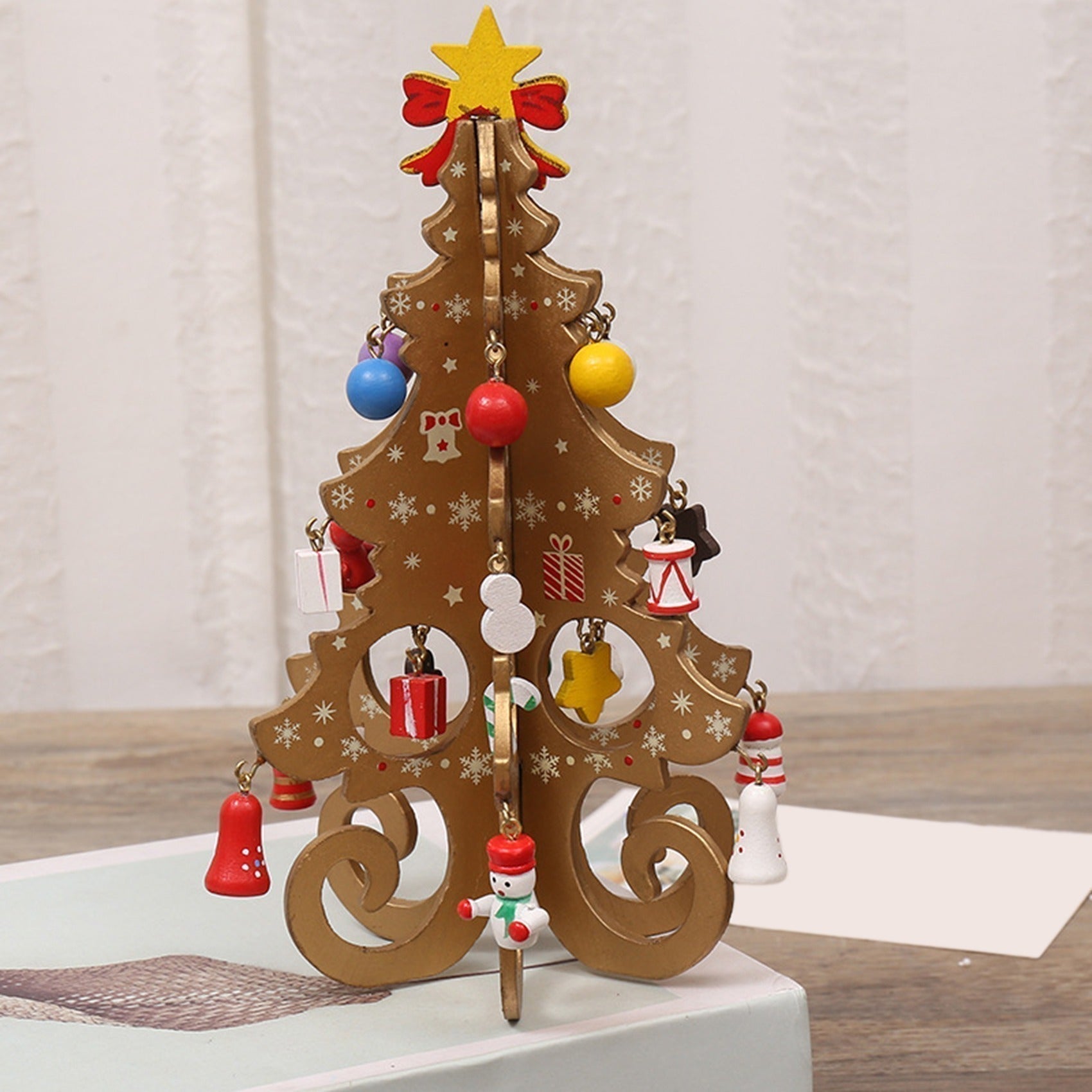 🎄 DIY Wooden Christmas Tree Ornament Set – Build, Decorate & Play! ✨