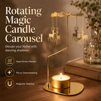 Decorative Gold Rotary Candle Holder