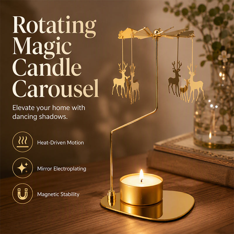 Decorative Gold Rotary Candle Holder