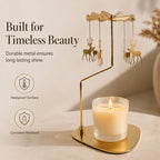 Decorative Gold Rotary Candle Holder