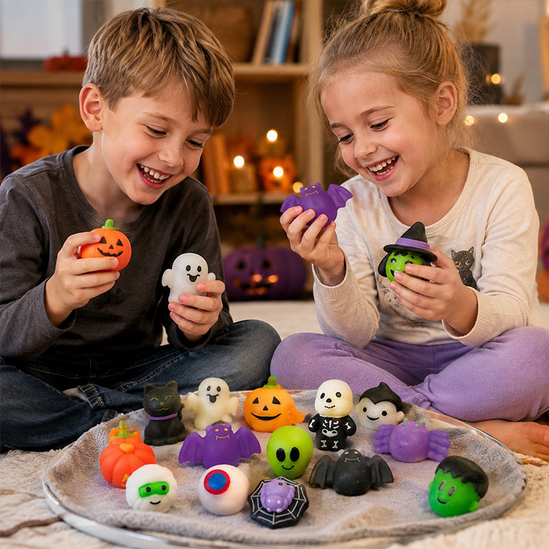 🎃 Halloween Squishy Toy Set Washable & Reusable🧹Party Favors & Trick-or-Treat 👻