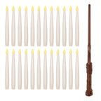 Magical Wand Remote Floating LED Taper Candles Set
