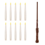 Magical Wand Remote Floating LED Taper Candles Set