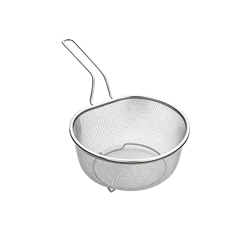🔪🍳 Stainless Steel Sieve with Handle – Fine mesh, durable & easy-grip – Perfect for straining pasta, fruits & veggies 💧