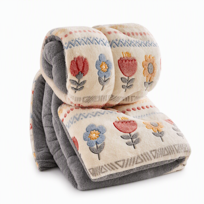 🔥 50% OFF ❄️ Double-Sided Sherpa Fleece Comforter – Thick Warm Winter Quilt, Soft Velvet Feel for Cozy Bedroom Bedding 🛏️✨