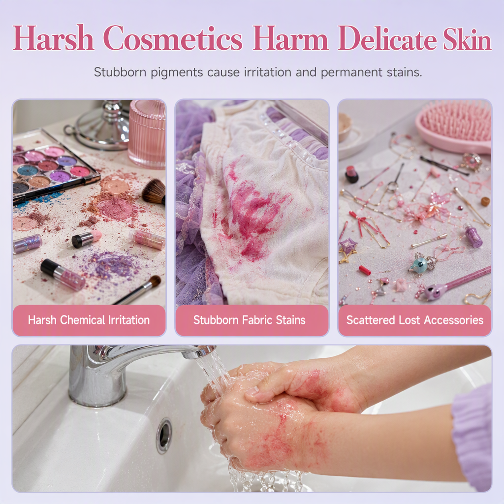 👑 Washable Princess Makeup Set – Fun, Portable & Easy to Clean 🎀✨