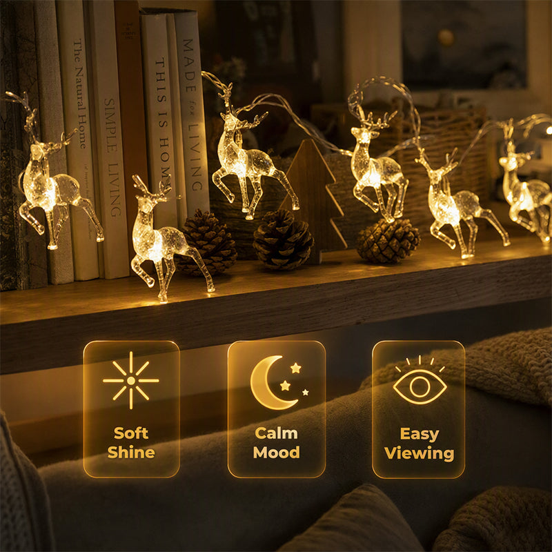 Christmas LED Reindeer String Lights