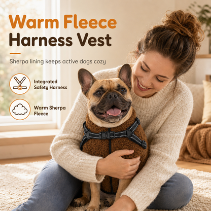 Winter Coat for Dogs – Built-In Harness & Reflective Strips ✨