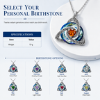 Women's Celtic Knot Birthstone Pendant Necklace
