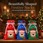 10 Pack Christmas Drawstring Candy Gift Bags