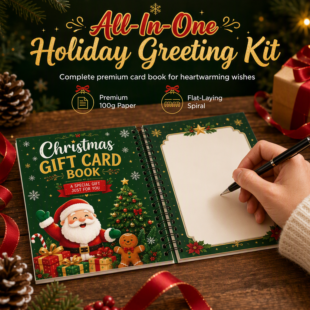 Santa Christmas Gift Card Book Santa Gift Card