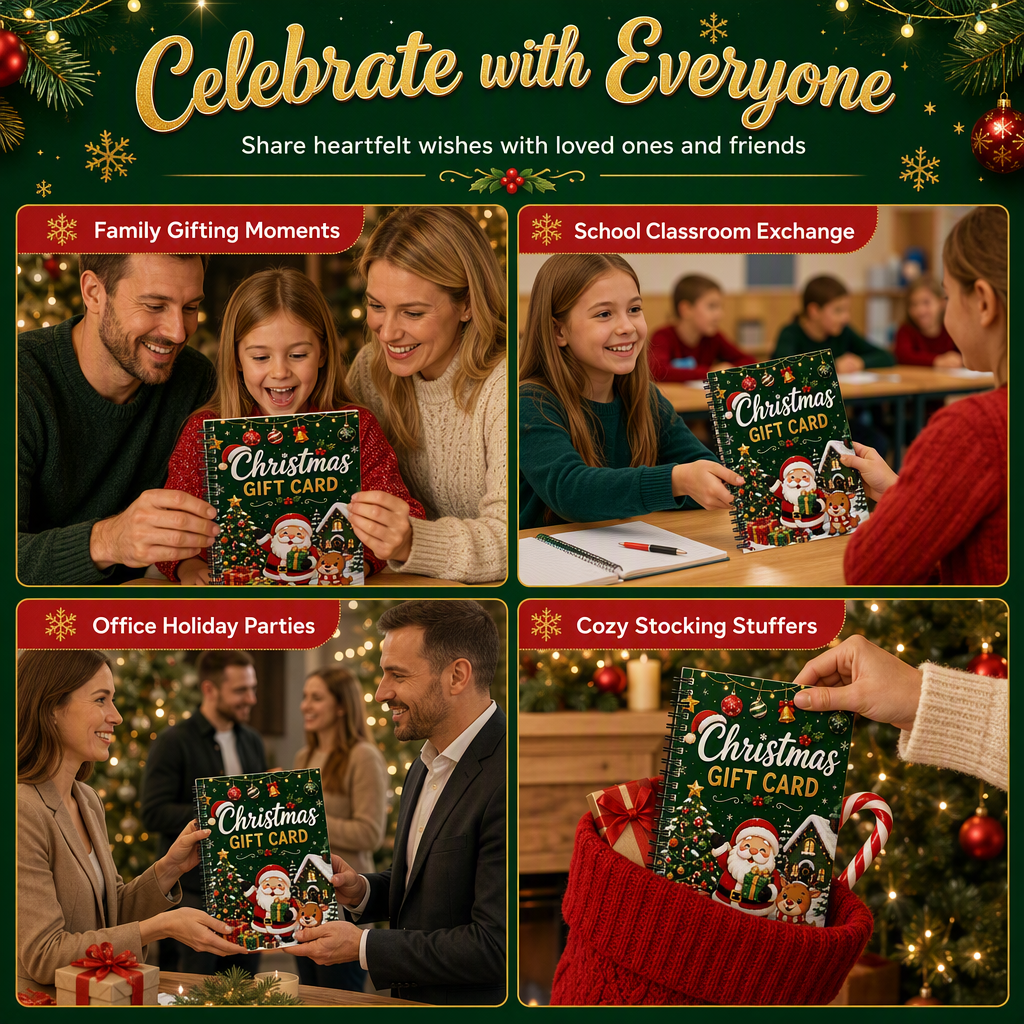 Santa Christmas Gift Card Book Santa Gift Card
