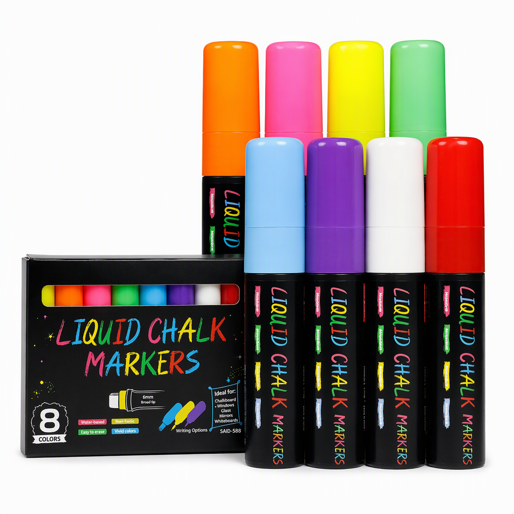 8 Colors Erasable Liquid Chalk Markers